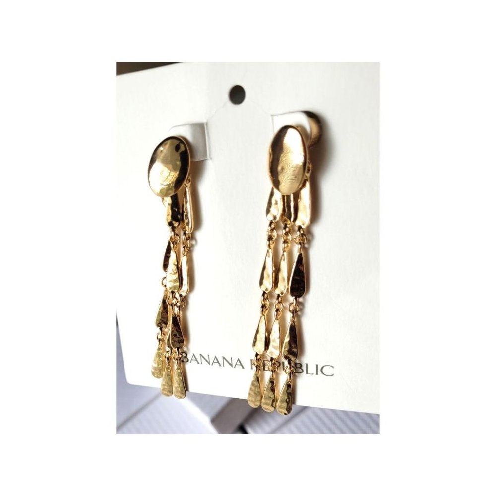 New Banana Republic Liquid Multi-Linear Flowing Teardrops Dangling Earrings